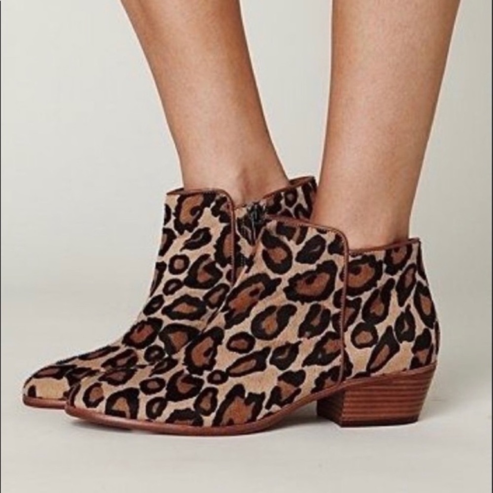 Sam Edelman Calf Hair Leopard Booties